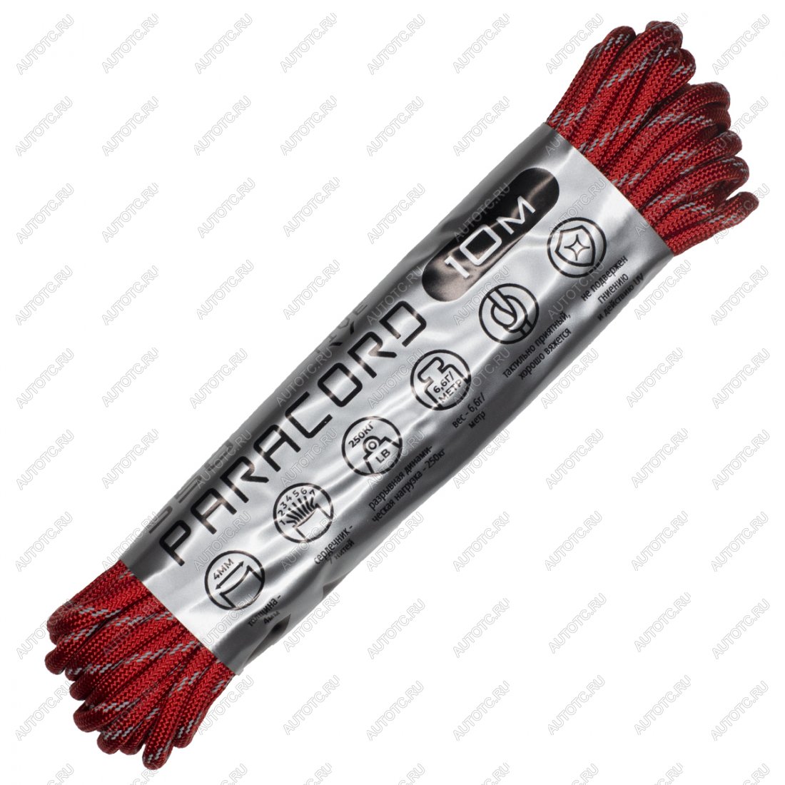399 р. Паракорд 550 CORD nylon 10м световозвращающий (red) CORD 550.n10.lm.r  с доставкой в г. Пермь