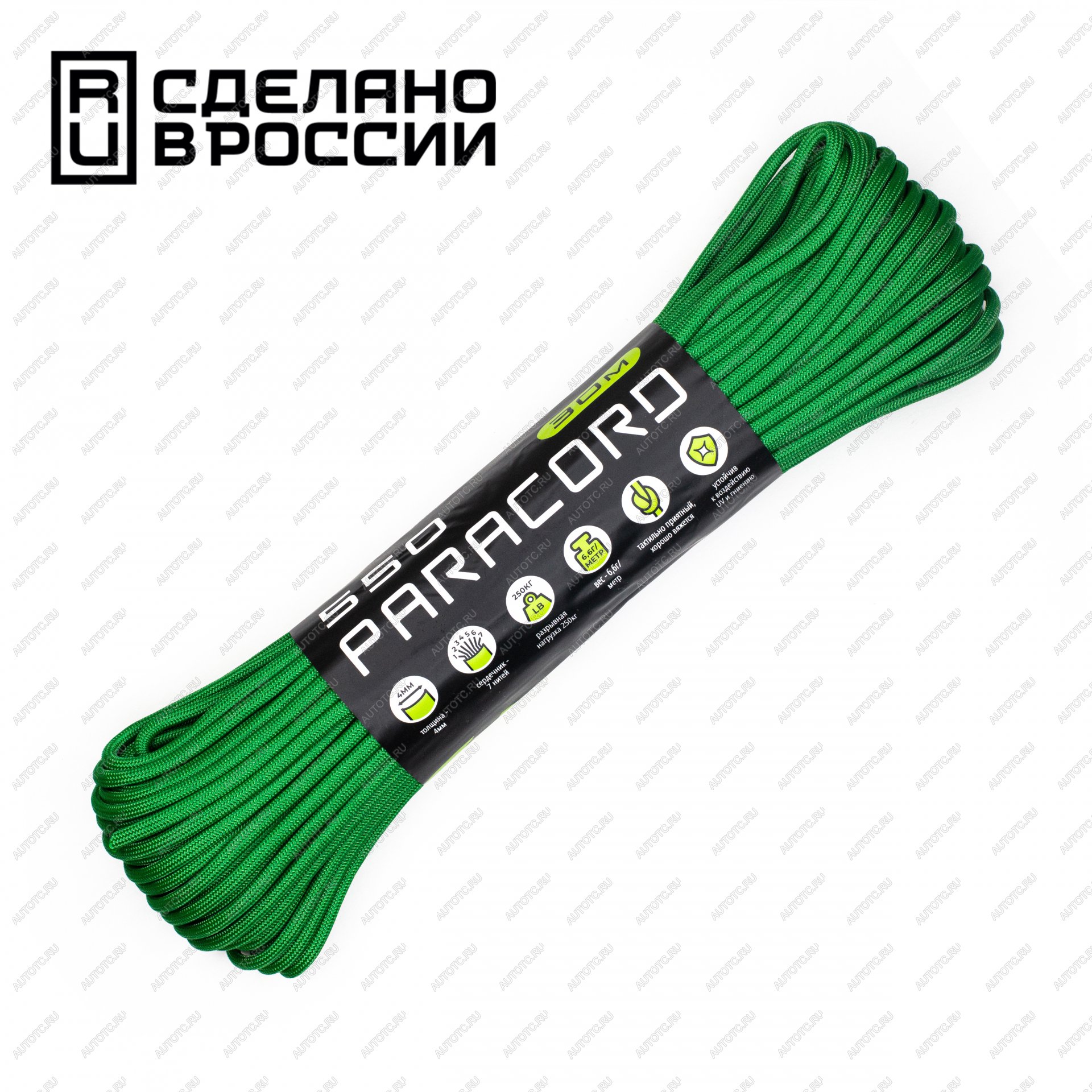 679 р. Паракорд 550 CORD nylon 30м (green) CORD 550.n30.gr  с доставкой в г. Пермь