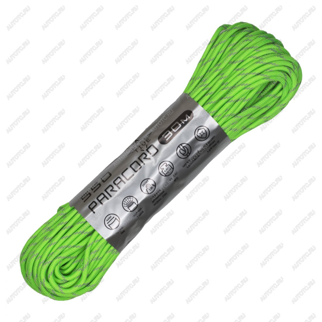 829 р. Паракорд 550 CORD nylon 30м световозвращающий (neon green) CORD 550.n30.lm.n.gr  с доставкой в г. Пермь