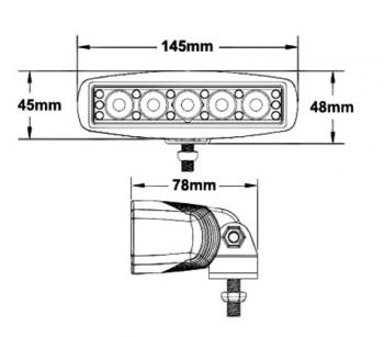 1 649 р. Светодиодная фара водительского света РИФ 145х45х78 мм 15W LED РИФ sm-811f  с доставкой в г. Пермь. Увеличить фотографию 3