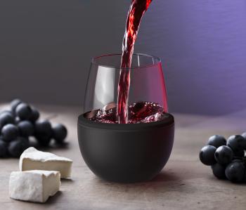 2 159 р. Термобокал для вина WINE KUZIE 440 мл, черный ASOBU stl24.06-black  с доставкой в г. Пермь. Увеличить фотографию 5