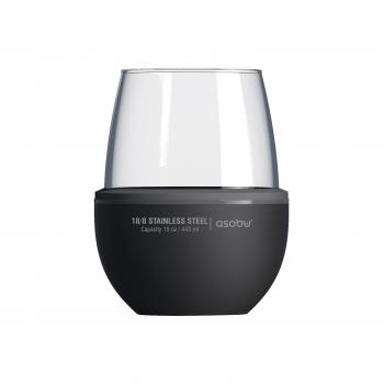2 159 р. Термобокал для вина WINE KUZIE 440 мл, черный ASOBU stl24.06-black  с доставкой в г. Пермь. Увеличить фотографию 1