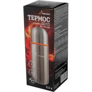 1 299 р. Термос ТОНАР 500 мл. цвет - стальной (дополнительная чашка) ТОНАР hs.tm-020  с доставкой в г. Пермь. Увеличить фотографию 2