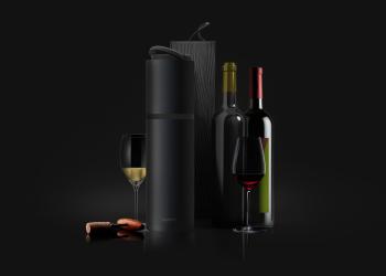 6 799 р. Термофутляр для вина VIN BLANC, черный ASOBU vpb1.06-black  с доставкой в г. Пермь. Увеличить фотографию 7