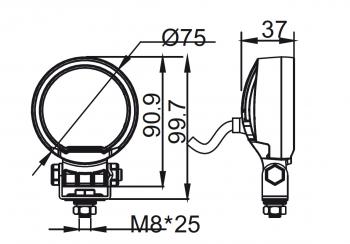 1 969 р. Фара водительского света РИФ 20W LED РИФ sm-3020-rfb  с доставкой в г. Пермь. Увеличить фотографию 6