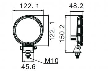 2 549 р. Фара водительского света РИФ 21W LED РИФ sm-4021-rfd  с доставкой в г. Пермь. Увеличить фотографию 5