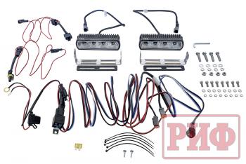7 619 р. Фары светодиодные водительского света РИФ 161 мм 20W с проводкой (2 шт.) РИФ b0205  с доставкой в г. Пермь. Увеличить фотографию 3