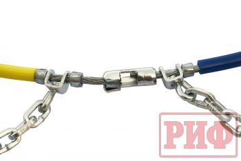 10 049 р. Цепи противоскольжения РИФ 4х4 "соты" 16 мм, 25570R18, 25575R17, 26575R16, 26555R19, 26565R18, 26570R17, 27560R18, 27570R16, 32x11,5R15 (к-т 2 шт.) РИФ rif18-0-0000267  с доставкой в г. Пермь. Увеличить фотографию 8