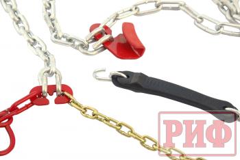 10 049 р. Цепи противоскольжения РИФ 4х4 "соты" 16 мм, 25570R18, 25575R17, 26575R16, 26555R19, 26565R18, 26570R17, 27560R18, 27570R16, 32x11,5R15 (к-т 2 шт.) РИФ rif18-0-0000267  с доставкой в г. Пермь. Увеличить фотографию 7