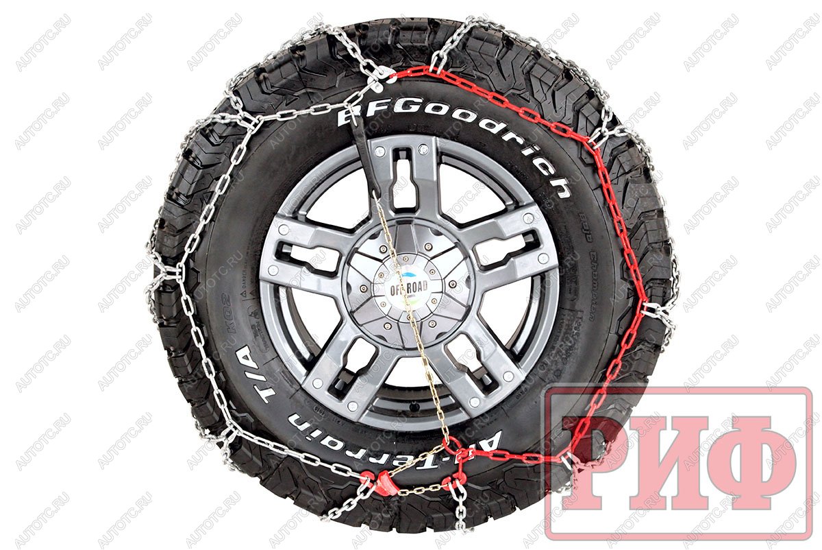 7 399 р. Цепи противоскольжения РИФ 4х4 "соты" 16 мм, 27560R20 (к-т 2 шт.) РИФ rif18-0-0000277  с доставкой в г. Пермь