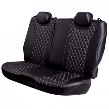 10 299 р.  Комплект чехлов для сидений (РЗС и С 40/60, 2П Орегон) БАЙРОН Lord Autofashion Chery Amulet (Corda) A15 лифтбэк (2003-2010) (черный, вставка черная, строчка бежевая)  с доставкой в г. Пермь. Увеличить фотографию 5
