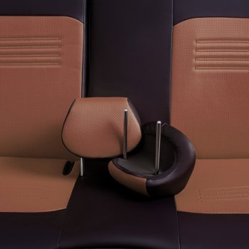 4 999 р. Комплект чехлов для сидений (РЗСиС 50/50, 2П Илана+Орегон) ТУРИН Lord Autofashion Chery Tiggo T11 дорестайлинг (2005-2013) (черный, вставка темно-коричневый)  с доставкой в г. Пермь. Увеличить фотографию 7