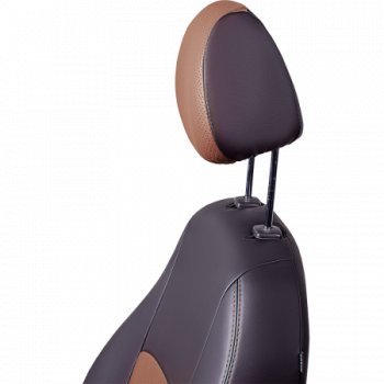 4 999 р. Комплект чехлов для сидений (РЗСиС 50/50, 2П Илана+Орегон) ТУРИН Lord Autofashion Chery Tiggo T11 дорестайлинг (2005-2013) (черный, вставка темно-коричневый)  с доставкой в г. Пермь. Увеличить фотографию 8