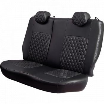 7 199 р. Комплект чехлов сидений (РЗС 60/40 3Г Илана+Орегон) Турин РОМБ Lord Autofashion  Chery Tiggo 4 (2017-2020) дорестайлинг (черный, вставка черная, строчка черная)  с доставкой в г. Пермь. Увеличить фотографию 5