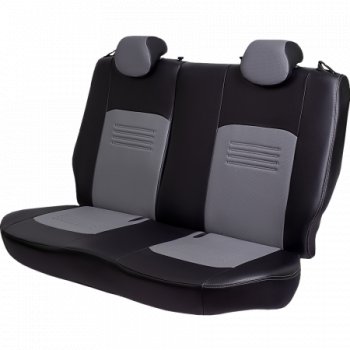 9 449 р. Комплект чехлов для сидений (РЗС 60/40, 3Г Илана+Орегон) ТУРИН Lord Autofashion Chery Tiggo 4 дорестайлинг (2017-2020) (черный, вставка серая, строчка серая)  с доставкой в г. Пермь. Увеличить фотографию 8