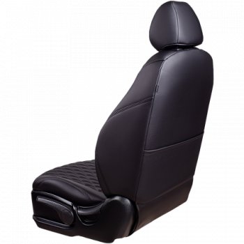 13 399 р. Комплект чехлов сидений Lord Auto(Экокожа Ромб) Chevrolet Aveo T200 хэтчбек 5 дв (2002-2008) (Черный)  с доставкой в г. Пермь. Увеличить фотографию 5