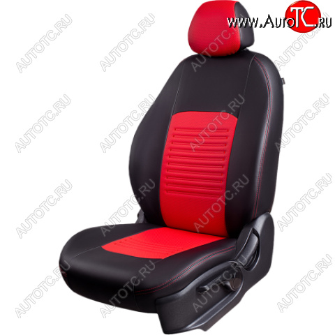 9 449 р. Комплект чехлов для сидений, (РЗСиС 60/40 Илана+Орегон) ТУРИН Lord Autofashion Chevrolet Niva 2123 дорестайлинг (2002-2008) (черный, вставка красная, строчка красная)  с доставкой в г. Пермь