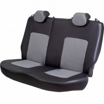 7 399 р. Комплект чехлов для сидений (РЗСиС 60/40 экокожа/жаккард) ТуринLord Autofashion  Chevrolet Niva  2123 (2002-2020) дорестайлинг, рестайлинг (черный, вставка Тропик серая, строчка черная)  с доставкой в г. Пермь. Увеличить фотографию 3