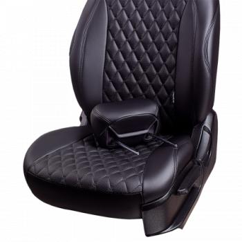 10 299 р. Комплект чехлов для сидений (РЗСиС 40/60 ЗГ Орегон) БАЙРОН Lord Autofashion Ravon R2 (2016-2025) (черный, вставка черная, строчка черная)  с доставкой в г. Пермь. Увеличить фотографию 4