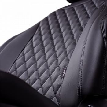 10 299 р. Комплект чехлов для сидений (РЗСиС 40/60 ЗГ Орегон) БАЙРОН Lord Autofashion Ravon R2 (2016-2025) (черный, вставка черная, строчка черная)  с доставкой в г. Пермь. Увеличить фотографию 5