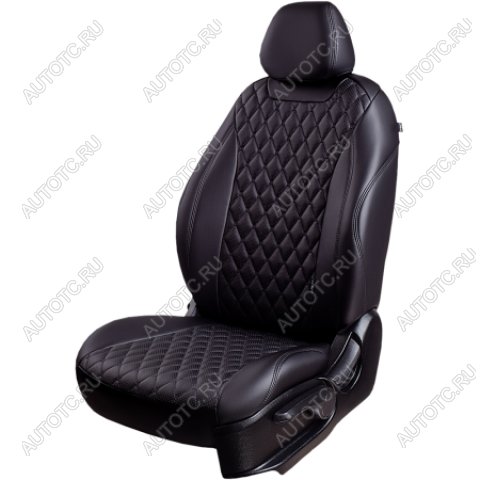 10 299 р. Комплект чехлов для сидений (РЗСиС 40/60 ЗГ Орегон) БАЙРОН Lord Autofashion Ravon R2 (2016-2025) (черный, вставка черная, строчка черная)  с доставкой в г. Пермь