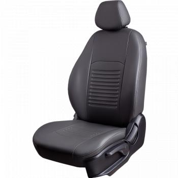 9 449 р. Чехлы для сидений (РЗСиС60/40, Экокожа ИЛАНА+ОРЕГОН) ТУРИН Lord Auto Ford EcoSport дорестайлинг (2013-2019) (серый)  с доставкой в г. Пермь. Увеличить фотографию 2