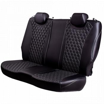18 399 р. Комплект чехлов для сидений (РЗС 60/40, 2Г, экокожа) Lord Autofashion БАЙРОН  Ford Fusion  1 (2002-2012) хэтчбэк дорестайлинг,  рестайлинг, хэтчбэк (Черный, вставка черная, строчка черная)  с доставкой в г. Пермь. Увеличить фотографию 3