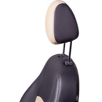 6 799 р. Комплект чехлов для сидений (РЗС 60/40 2П Илана+Орегон ) ТУРИН СТ Lord Autofashion Geely MK (2006-2015) (черный, вставка бежевая, строчка бежевая)  с доставкой в г. Пермь. Увеличить фотографию 3
