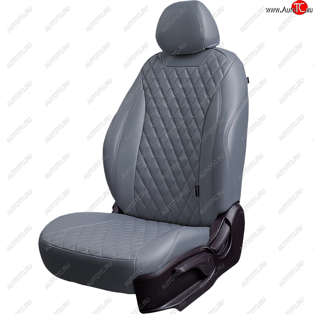 13 399 р. Чехлы сидений (экокожа, 60/40 2Г) Байрон  KIA Cerato  2 TD (2008-2013) седан (серый/серый)  с доставкой в г. Пермь