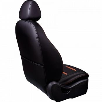 6 999 р. Комплект чехлов для сидений (РЗС 40/60 2Г Орегон) ТУРИН-2 Lord Autofashion KIA Cerato 2 TD седан (2008-2013) (черный, вставка черная/коричневая строчка коричневая)  с доставкой в г. Пермь. Увеличить фотографию 7