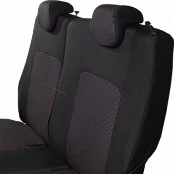 3 699 р. Комплект чехлов для сидений (РЗС 60/40 2Г жаккард) СТАНДАРТ Lord Autofashion  KIA Rio  3 QB (2011-2017) дорестайлинг седан, рестайлинг седан (черный, вставка Сеул красный, строчка черная)  с доставкой в г. Пермь. Увеличить фотографию 7