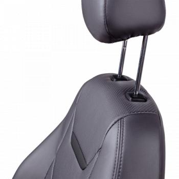 11 899 р. Комплект чехлов для сидений (РЗС 60/40 2Г Орегон) ТУРИН-2 Lord Autofashion  KIA Rio  3 QB (2011-2017) дорестайлинг седан, рестайлинг седан (серый, вставка серая/черная, строчка серая)  с доставкой в г. Пермь. Увеличить фотографию 5