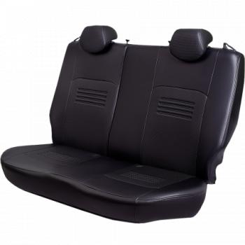 9 449 р. Комплект чехлов для сидений (РЗС 60/40 3Г Илана+Орегон) ТУРИН СТ Lord Autofashion KIA Soul AM дорестайлинг (2008-2011) (черный, вставка черная, строчка черная)  с доставкой в г. Пермь. Увеличить фотографию 7