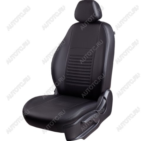 9 449 р. Комплект чехлов для сидений (РЗС 60/40 3Г Илана+Орегон) ТУРИН СТ Lord Autofashion KIA Soul AM дорестайлинг (2008-2011) (черный, вставка черная, строчка черная)  с доставкой в г. Пермь
