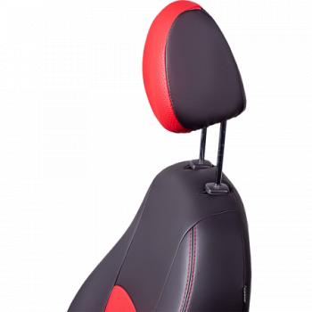 6 199 р. Комплект чехлов для сидений (3 двери ЦЗС Илана+Орегон) ТУРИН СТLord Autofashion  Лада Нива 4х4  2121 (1977-2019) 3 дв. дорестайлинг (черный вставка красная строчка красная)  с доставкой в г. Пермь. Увеличить фотографию 8