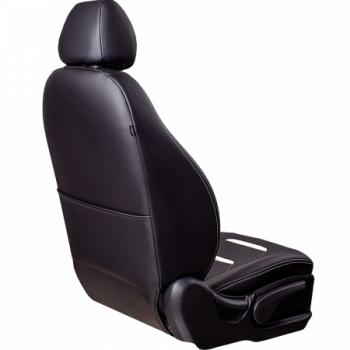 6 999 р. Комплект чехлов для сидений (РЗСиС 60/40 3Г Орегон) ТУРИН-2 Lord Autofashion Лада Калина 1118 седан (2004-2013) (черный, вставка черная+белая, строчка белая)  с доставкой в г. Пермь. Увеличить фотографию 2
