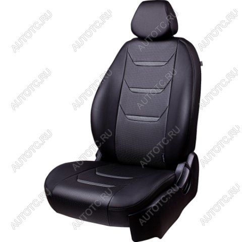 7 999 р. Комплект чехлов для сидений (5 мест РЗСиС 60/40 3Г Орегон) ТУРИН-2 Lord Autofashion  Лада Ларгус (2012-2021) дорестайлинг R90 (черный, вставка черная+серая, строчка серая)  с доставкой в г. Пермь