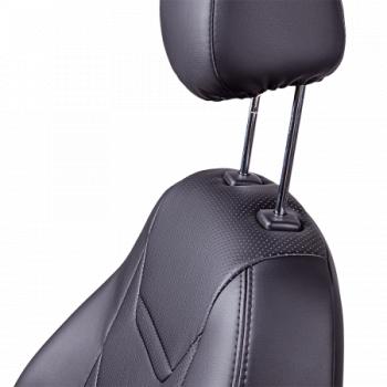 7 999 р. Комплект чехлов для сидений ( РЗС 60/40+подлок 3Г Орегон) ТУРИН-2 Lord Autofashion  Nissan Qashqai  1 (2007-2013) дорестайлинг, J10 рестайлинг (черный, вставка черная, строчка черная)  с доставкой в г. Пермь. Увеличить фотографию 4