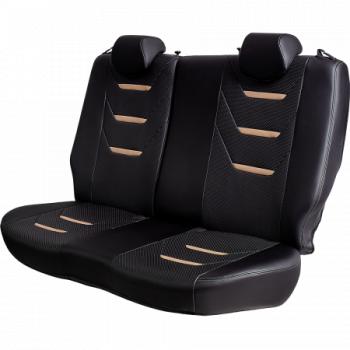 24 699 р. Комплект чехлов для сидений (РЗС 40/60+подлок 3Г Орегон) ТУРИН-2 Lord Autofashion  Renault Arkana (2019-2025) (черный, вставка черная+бежевая, строчка бежевая)  с доставкой в г. Пермь. Увеличить фотографию 2