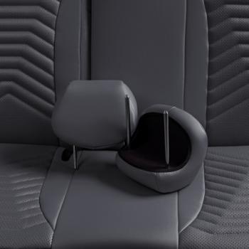 27 849 р. Комплект чехлов для сидений (РЗС Орегон) БАЙРОН ст ПРЕЗИДЕНТ Lord Autofashion  Nissan Terrano  D10 (2013-2016), Renault Duster  HS (2010-2015) (серый, вставка серая+темно-серая, строчка темно-серая)  с доставкой в г. Пермь. Увеличить фотографию 4