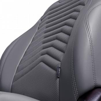 27 849 р. Комплект чехлов для сидений (РЗС Орегон) БАЙРОН ст ПРЕЗИДЕНТ Lord Autofashion  Nissan Terrano  D10 (2013-2016), Renault Duster  HS (2010-2015) (серый, вставка серая+темно-серая, строчка темно-серая)  с доставкой в г. Пермь. Увеличить фотографию 6