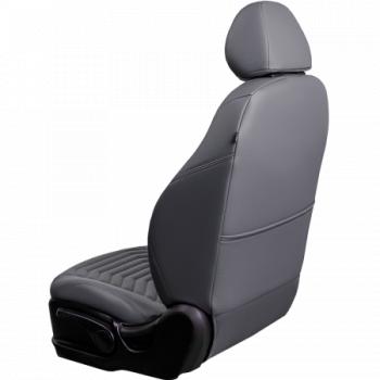 27 849 р. Комплект чехлов для сидений (РЗС Орегон) БАЙРОН ст ПРЕЗИДЕНТ Lord Autofashion  Nissan Terrano  D10 (2013-2016), Renault Duster  HS (2010-2015) (серый, вставка серая+темно-серая, строчка темно-серая)  с доставкой в г. Пермь. Увеличить фотографию 2