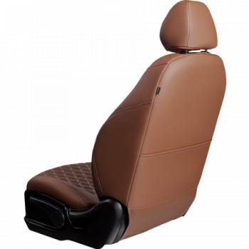18 549 р. Комплект чехлов для сидений (к. Drive РЗС 60/40 3Г Орегон) БАЙРОН ст БАЙРОН Lord Autofashion  Renault Duster  HM (2021-2024) рестайлинг (темно-коричневый, вставка темно-коричневая, строчка бежевая)  с доставкой в г. Пермь. Увеличить фотографию 2