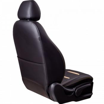 11 899 р. Комплект чехлов для сидений (РЗС 60/40 3Г Орегон) ТУРИН-2 Lord Autofashion  Renault Kaptur (2016-2025) дорестайлинг, рестайлинг (черный, вставка черная+бежевая, строчка бежевая)  с доставкой в г. Пермь. Увеличить фотографию 6