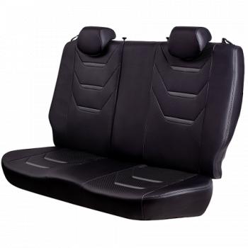 10 299 р. Комплект чехлов для сидений (к.Ambition РЗСиС 40/60 2Г Орегон) ТУРИН-2 Lord Autofashion  Skoda Fabia  Mk2 (2007-2014) универсал дорестайлинг, хэтчбэк дорестайлинг, универсал рестайлинг, хэтчбэк рестайлинг (черный, вставка черная+серая, строчка серая)  с доставкой в г. Пермь. Увеличить фотографию 3