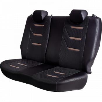21 699 р. Комплект чехлов для сидений (к.Ambition РЗСиС 40/60 2 Г Орегон) ТУРИН-2 Lord Autofashion  Skoda Fabia  Mk2 (2007-2014) универсал дорестайлинг, хэтчбэк дорестайлинг, универсал рестайлинг, хэтчбэк рестайлинг (черный, вставка черная+темно-коричневая, строчка темно-коричневая)  с доставкой в г. Пермь. Увеличить фотографию 6