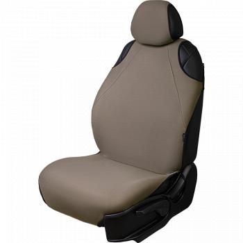 1 399 р. Универсальные чехлы сидений (майка 2 места Трикотаж) Lord Autofashion Hyundai Solaris HCR седан дорестайлинг (2017-2020) (бежевый)  с доставкой в г. Пермь. Увеличить фотографию 2