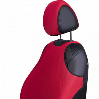 2 699 р. Универсальные чехлы сидений (майка 5 мест Трикотаж) Lord Autofashion HOWO T7H (2018-2025) (красный)  с доставкой в г. Пермь. Увеличить фотографию 4