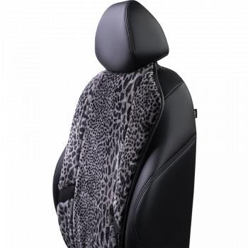1 000 000 р. Накидка на сиденье (1 место Р. 6217 натур. мех) Меховая Lord Autofashion   (рысь-леопард на сером, строчка чёрная)  с доставкой в г. Пермь. Увеличить фотографию 8