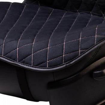 2 359 р. Накидка (2 места Софа) АЛЯСКА ст РОМБ Lord Autofashion   (черный, строчка бежевая)  с доставкой в г. Пермь. Увеличить фотографию 4